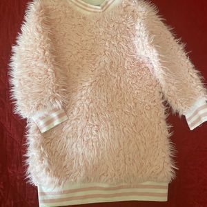 MACK & CO. PINK FAUX FUR TODDLER SWEATER